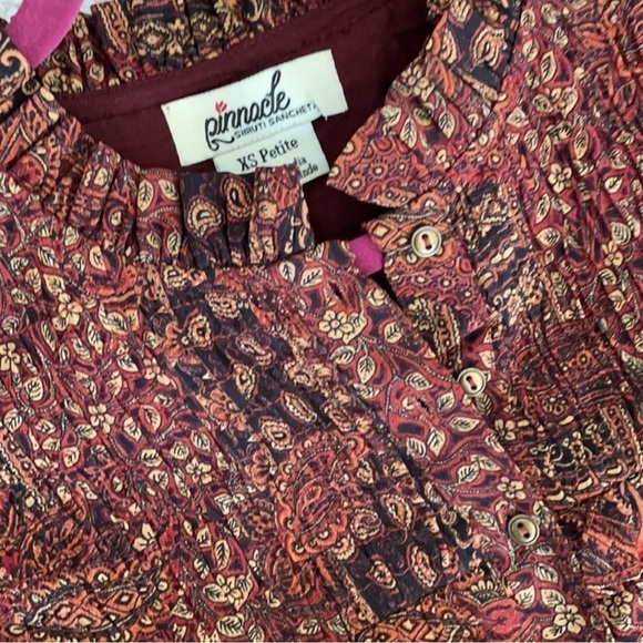 Anthropologie A line high low silk Prairie Cottagecore Petite gorgeous dress Xs - Picture 9 of 9